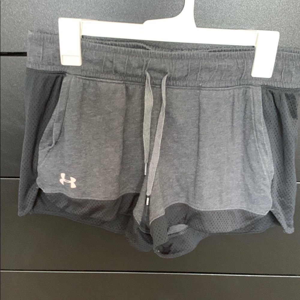 Under Armour Gray Athletic Shorts with Elastic Waistband